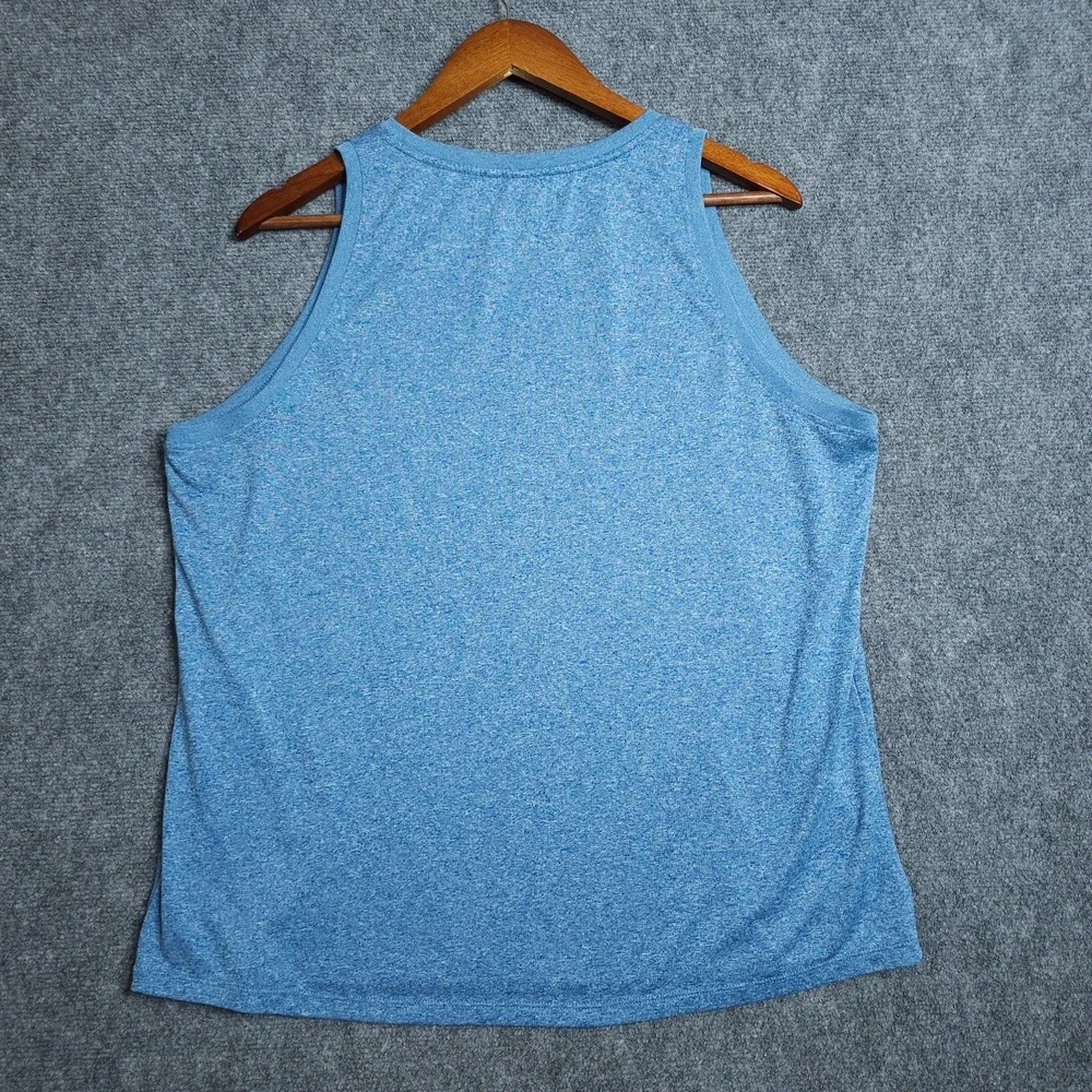 Nike Dri Fit Tank Tee Womens XL Blue Sleeveless Scoop Neck Running Training Gym